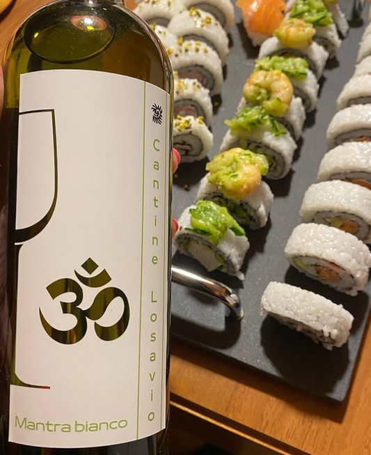 abbinamento cibo vino bianco fiano e sushi