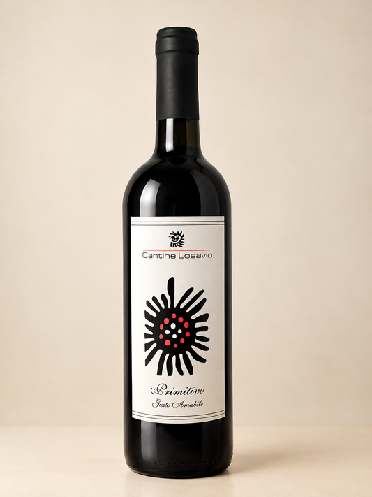 Bottiglia primitivo amabile IGP Puglia da 750 ml
