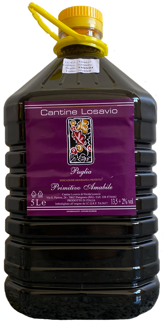 Pet vino - Primitivo amabile - Cantine Losavio